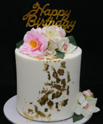 Rose and Gold 30th Birthday Cake